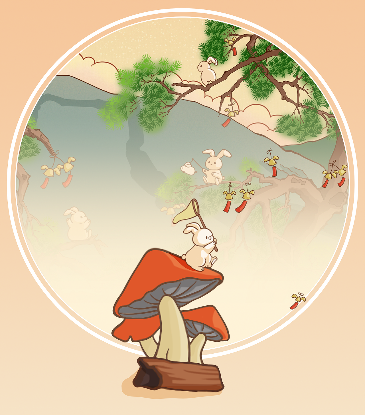 兔年画兔--《春夏秋冬 前兔似锦》长卷