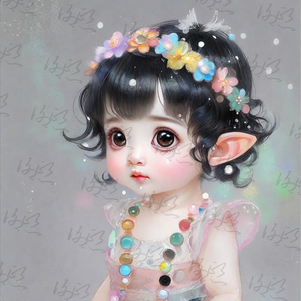 厚涂手绘 I 精灵宝宝（图ZMzU5NDg2NDIw） - 新锐潮流插画 - 站酷设计师Abby迷你兜兜原创素材 - 站酷ZCOOL