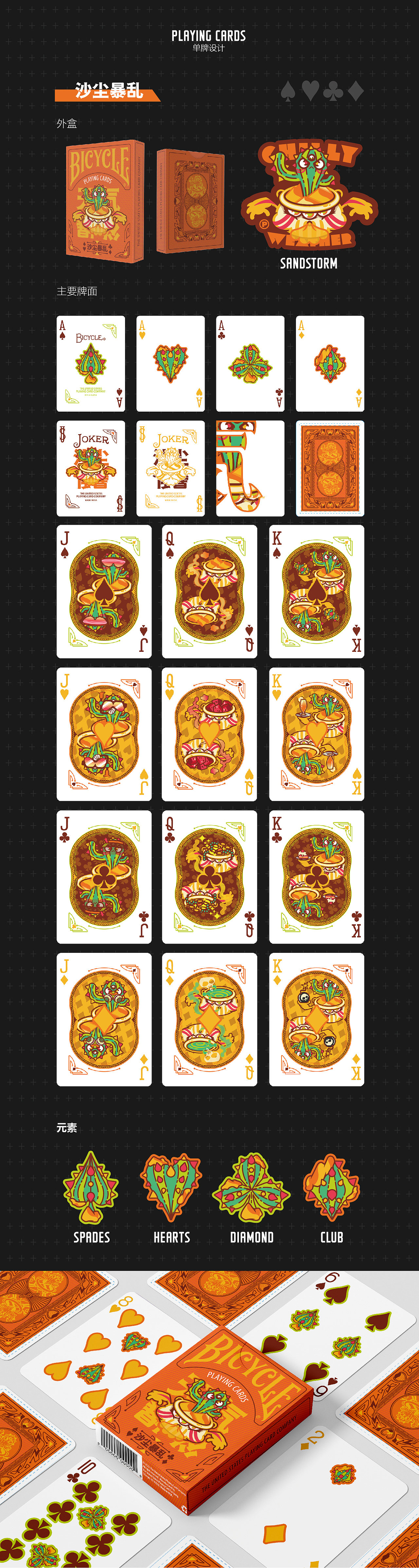 【BICYCLE®×天气欲爆】系列单车扑克牌设计（图ZMzU0Mjc0NDc2） - 新锐潮流插画 - 站酷设计师PoPoPOPOO原创素材 - 站酷ZCOOL