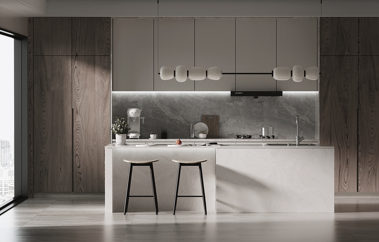 简约厨房渲染（图ZMzEzNzI4NjA0） - 产品 - 站酷设计师林大力大力原创素材 - 站酷ZCOOL