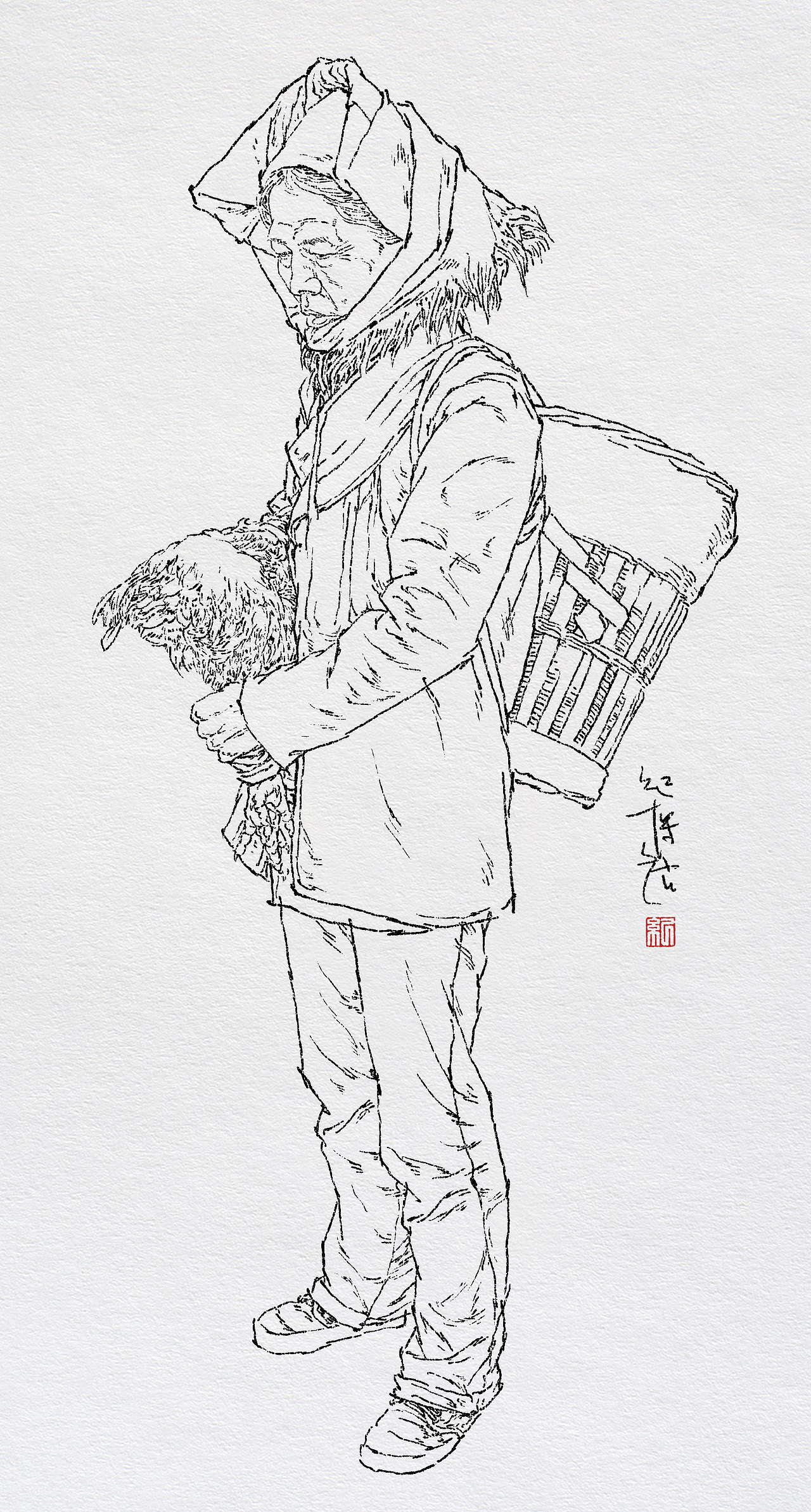 纪保超人物线描（图ZMzE3Nzg0NDUy） - 绘画 - 站酷设计师纪保超原创素材 - 站酷ZCOOL