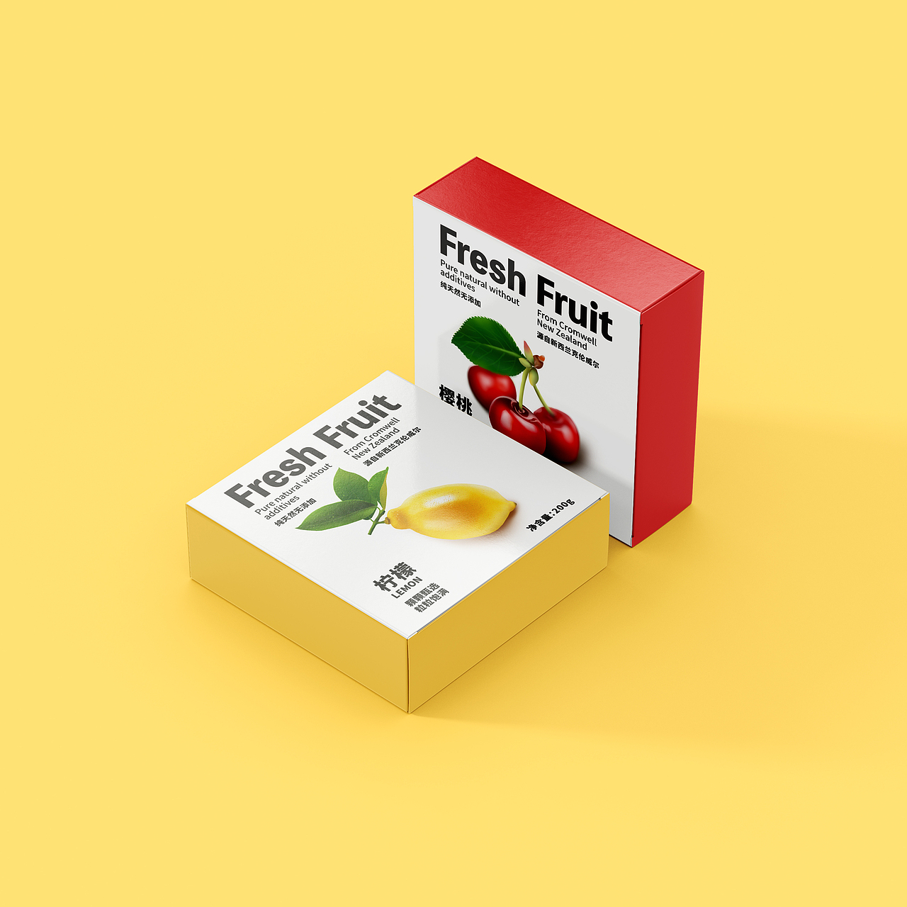 品牌包装|水果系列包装设计插画农产品创意包装