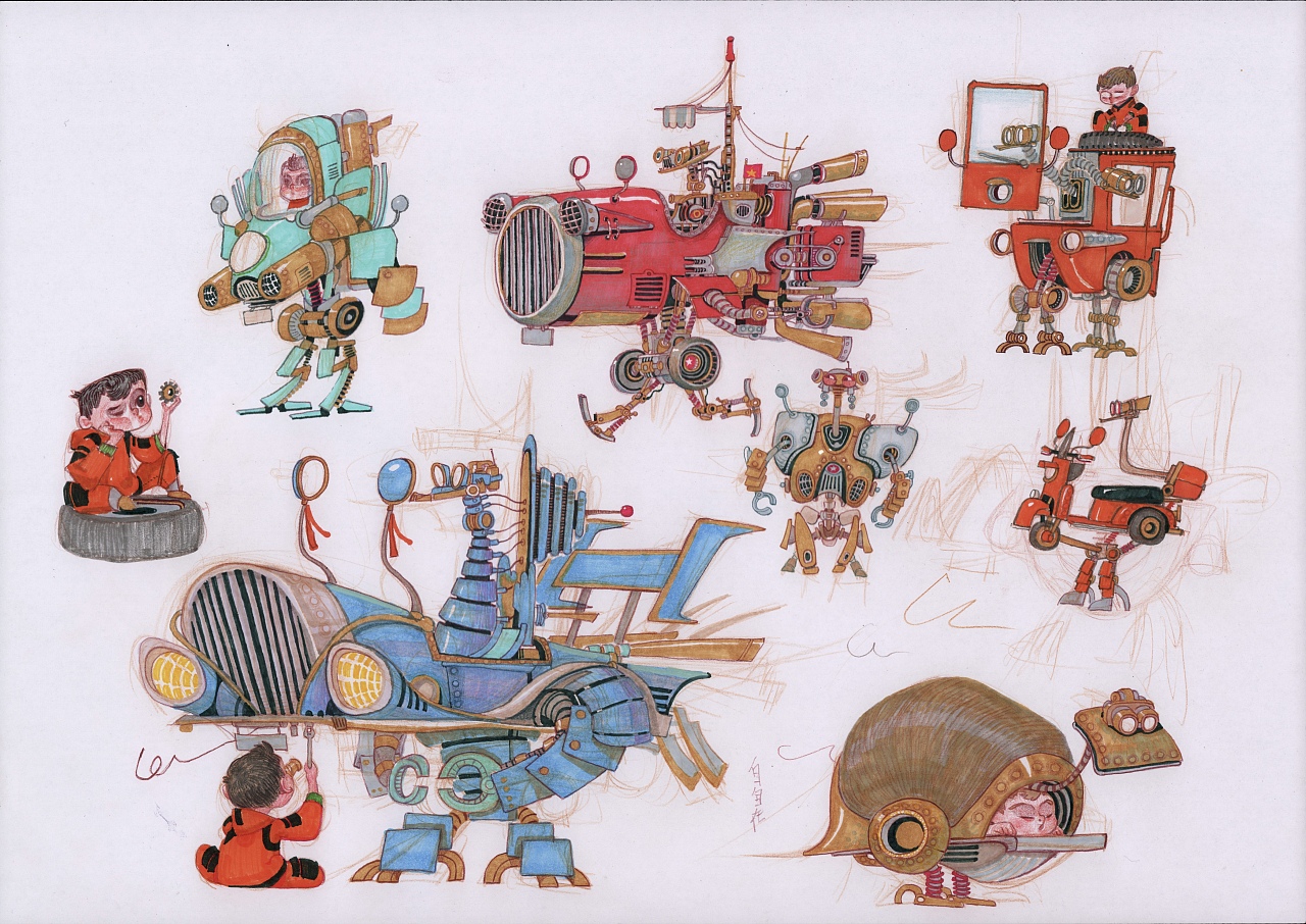 插画设计 艺术概念设定 奇幻机械系列