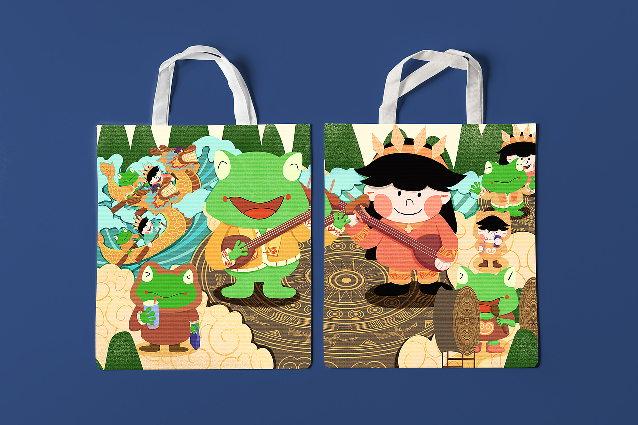 广西铜鼓IP形象设计和插画制作（图ZMzE4OTUzNTE2） - IP形象 - 站酷设计师门口家的大橘原创素材 - 站酷ZCOOL