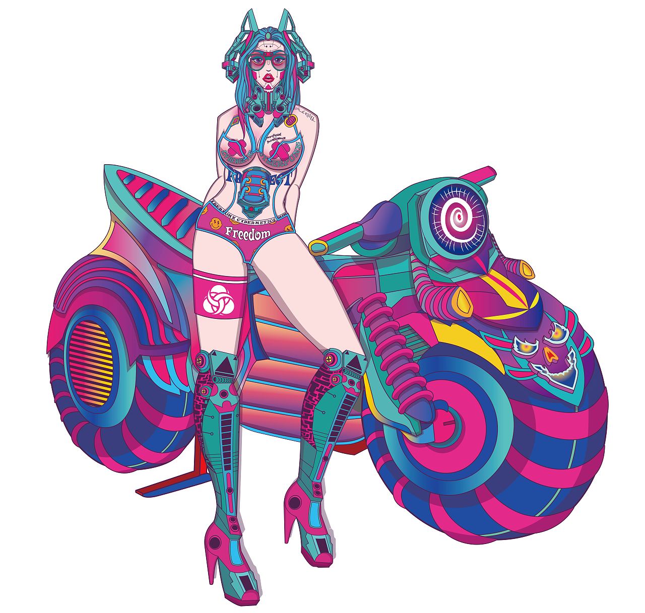 赛博近未来（图ZMzE4NDkxOTQw） - 创作习作 - 站酷设计师插画的皮皮爸原创素材 - 站酷ZCOOL