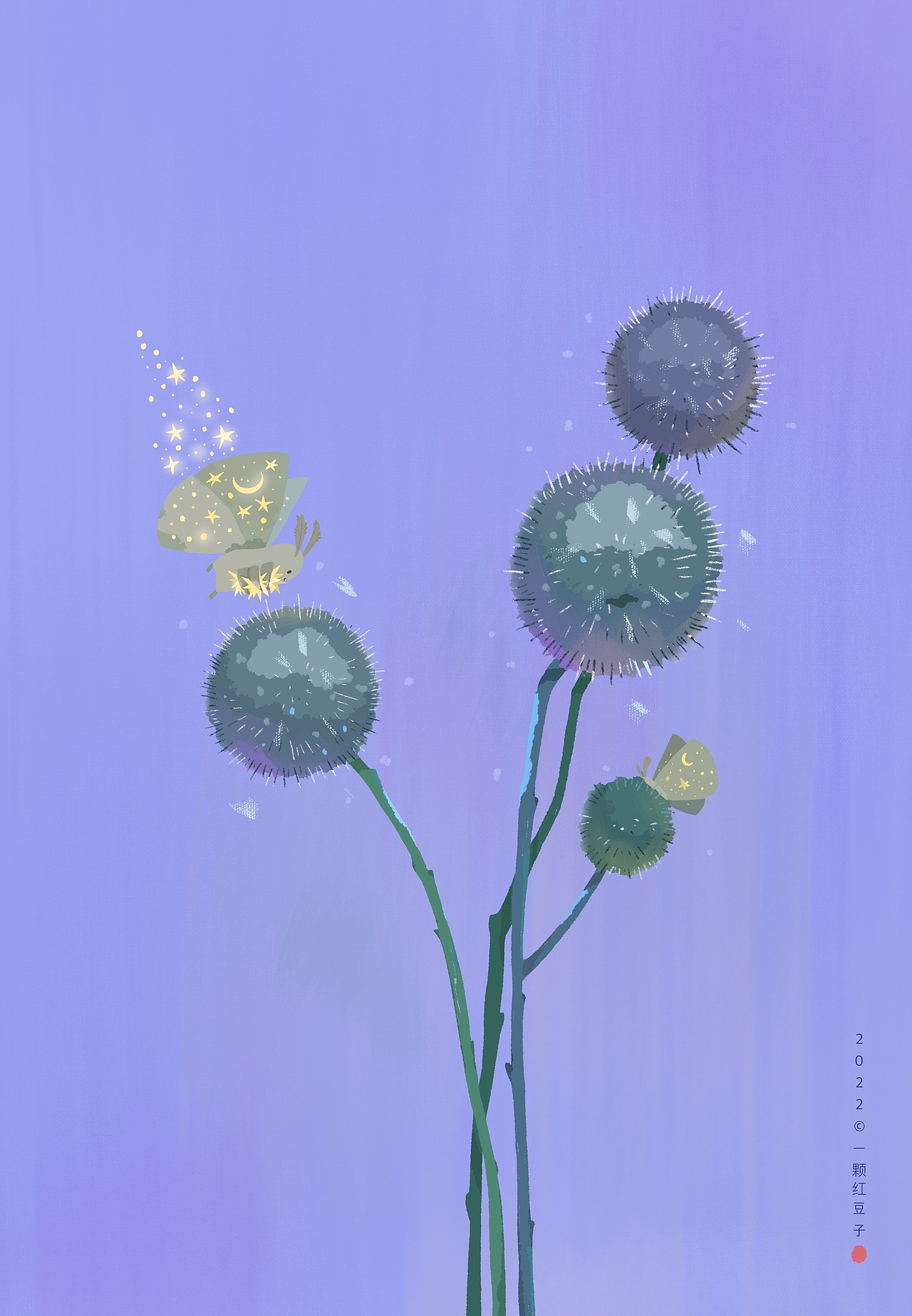 一朵花的旅行（图ZMzUwMTc2NzMy） - 艺术插画 - 站酷设计师一颗红豆子h原创素材 - 站酷ZCOOL