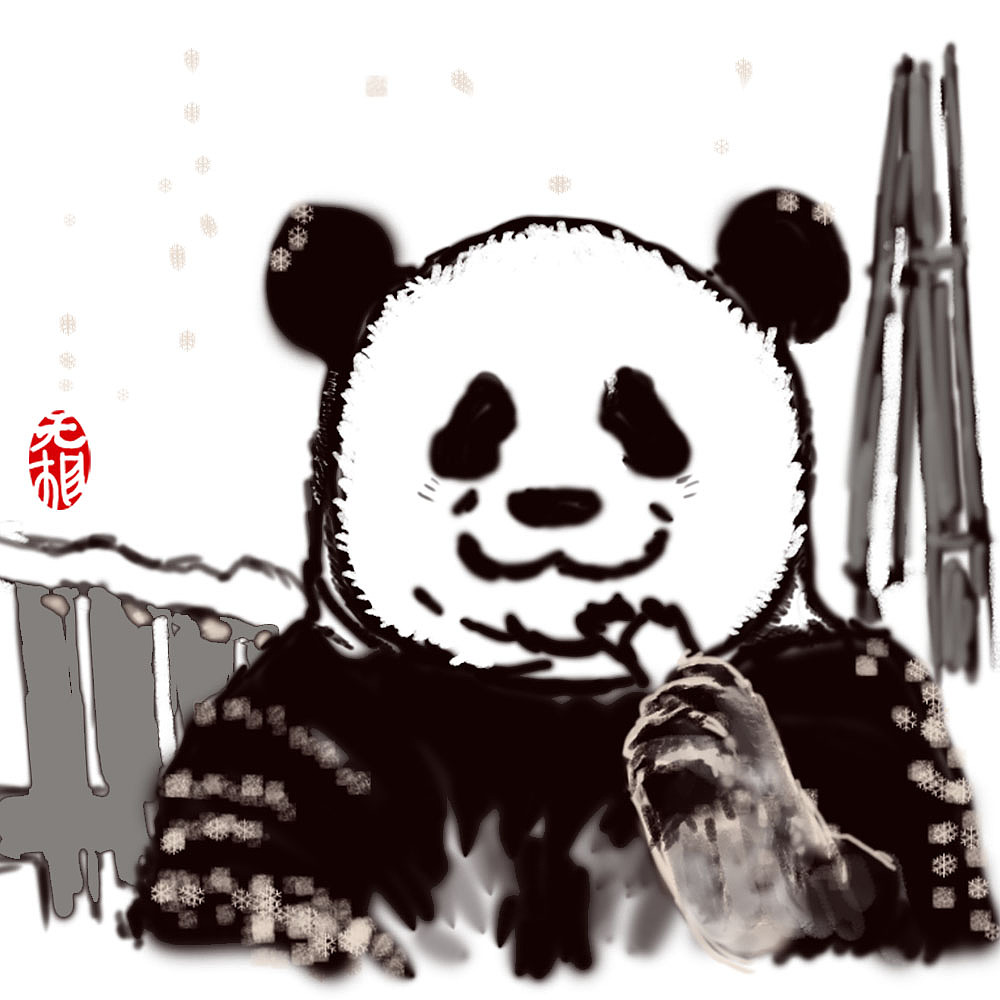 熊猫萌兰|头像|水墨风|岁月静好下雪天（图ZMzQxNjQyNjI0） - 商业插画 - 站酷设计师无相animitta原创素材 - 站酷ZCOOL
