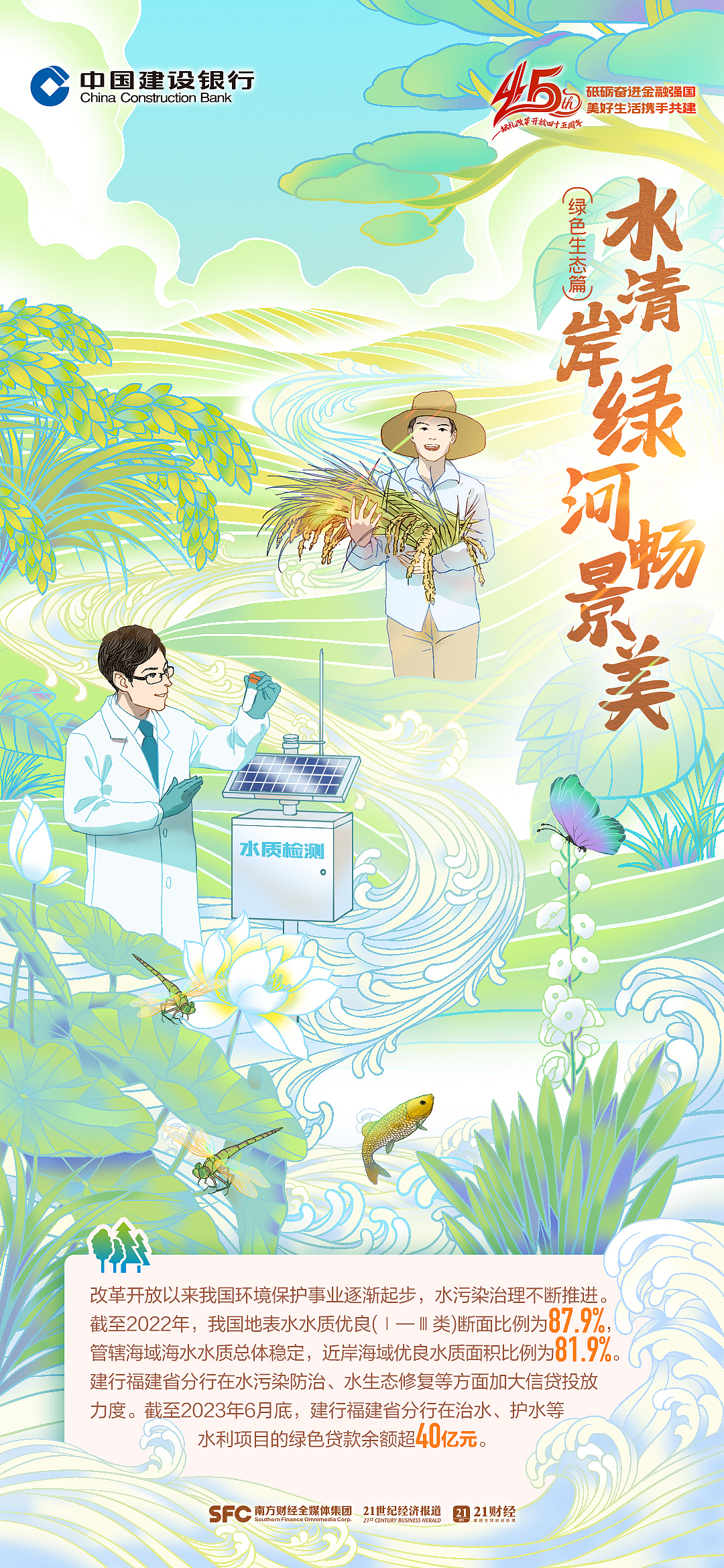 改革开放献礼海报X建设银行X南方财经（图ZMzU4OTI3MDE2） - 商业插画 - 站酷设计师吉里原创素材 - 站酷ZCOOL