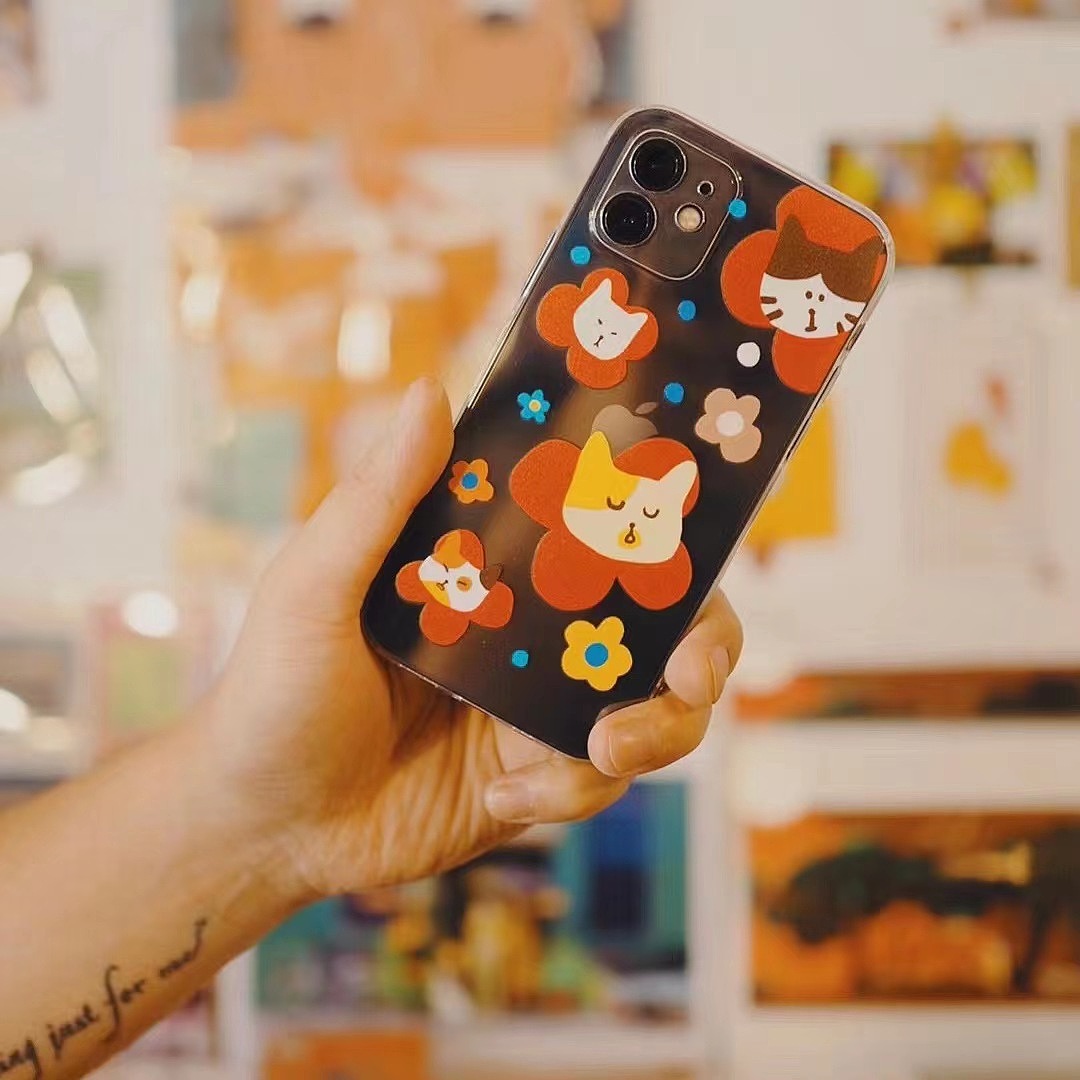 小红花猫|手机壳和壁纸创作实例