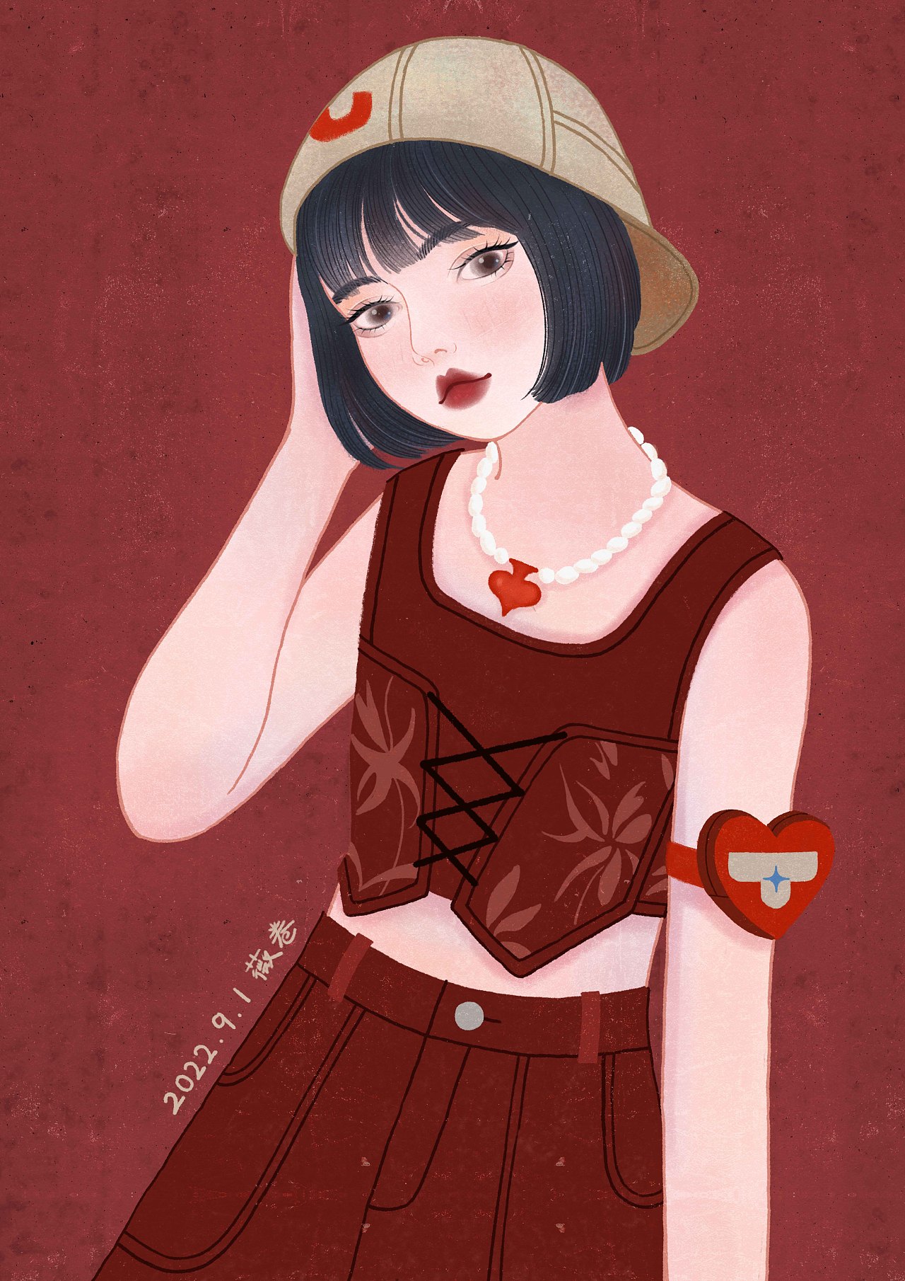 甜酷少女-红黑系列