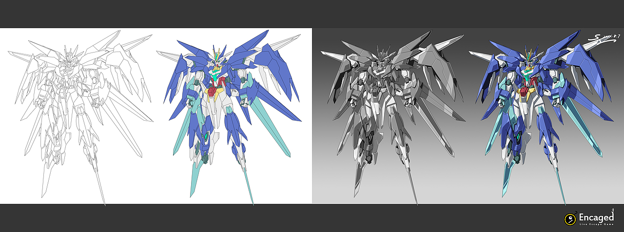 个人绘画作品-【Gundam】（2023）（图ZMzM3MzMwNTY0） - 单幅漫画 - 站酷设计师S_Leaf原创素材 - 站酷ZCOOL