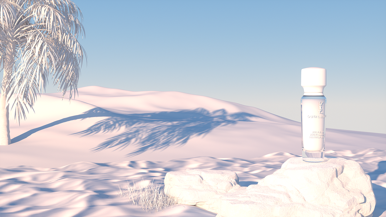 粉底液 建模渲染