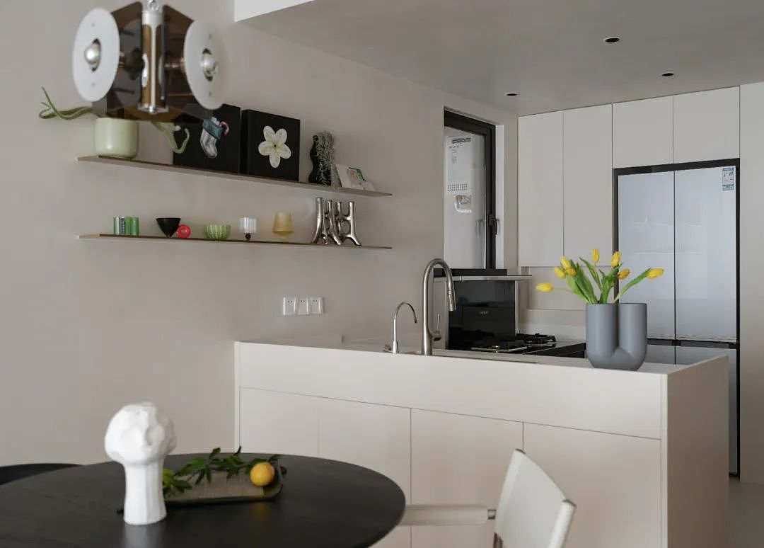 奶油味的家，开放式厨房、无主灯设计...自带滤镜感！（图ZMzM1ODQ0MDgw） - 家装设计 - 站酷设计师峰光无限装饰原创素材 - 站酷ZCOOL