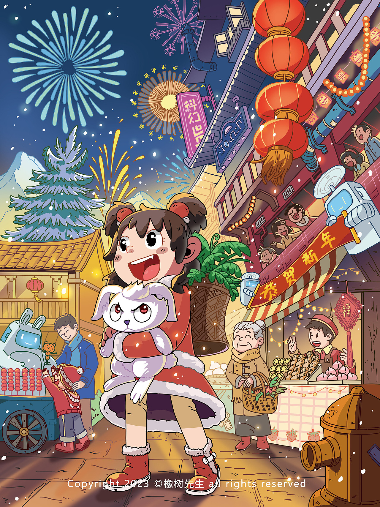 Chinese New Year（图ZMzI4MzEzMDMy） - 商业插画 - 站酷设计师橡树先生原创素材 - 站酷ZCOOL
