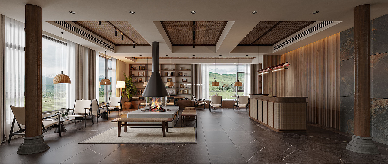 侘寂风民宿（图ZMzU2NTUxNjky） - 家装设计 - 站酷设计师金屹视觉原创素材 - 站酷ZCOOL