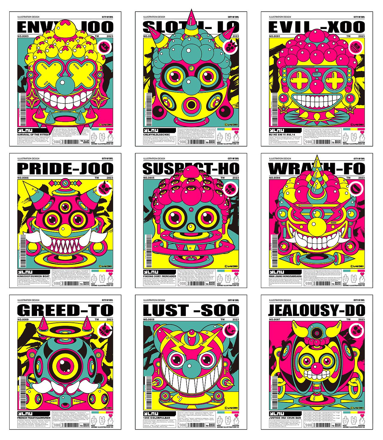 CITY OF EVIL（图ZMzQzMDQ3Nzg0） - 新锐潮流插画 - 站酷设计师LAU丶一乂刂原创素材 - 站酷ZCOOL