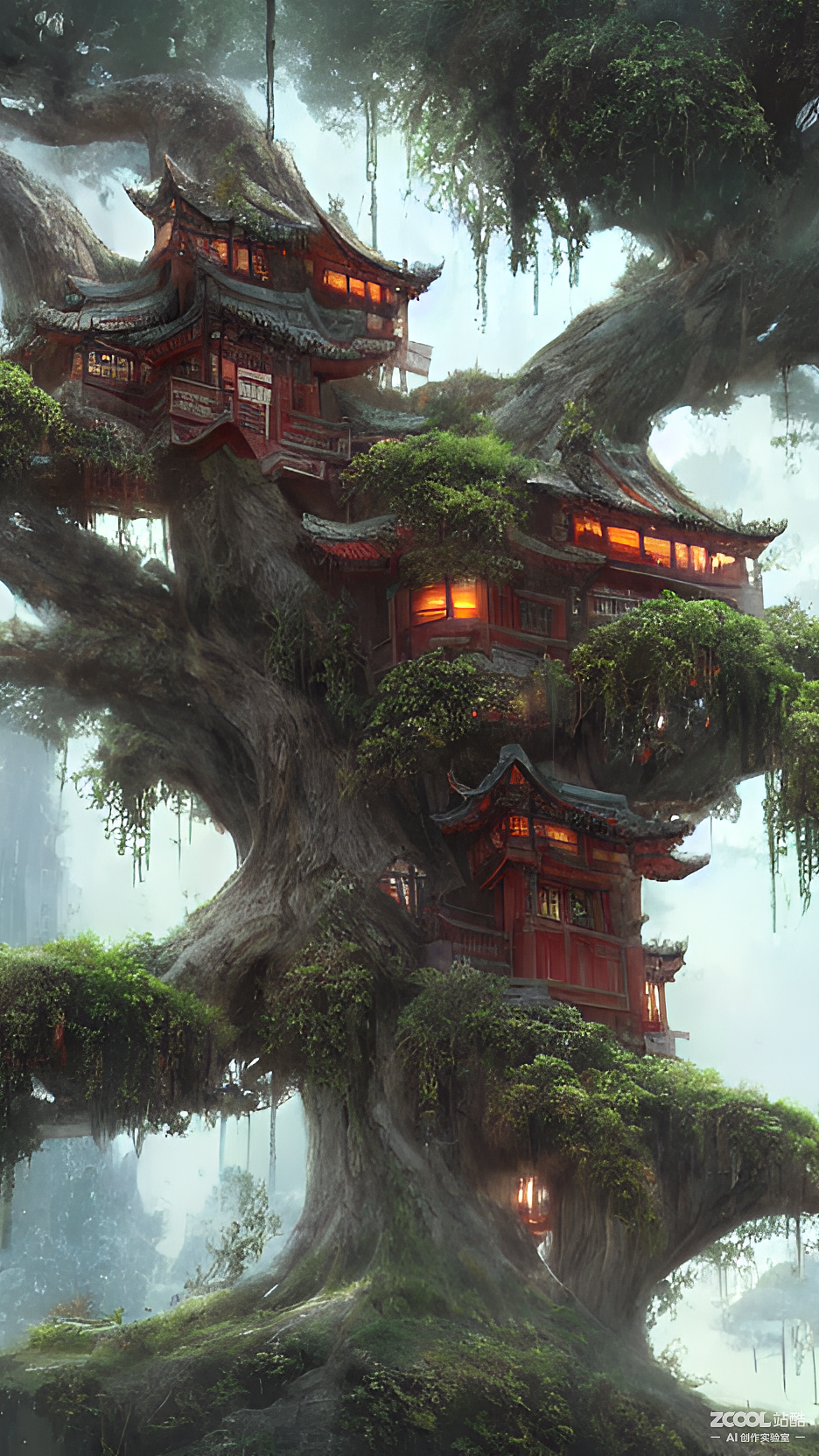 #AI创作实验室#玄幻赛博（图ZMzIwNTA2MDY4） - AI作品 - 站酷设计师黑色忧默原创素材 - 站酷ZCOOL