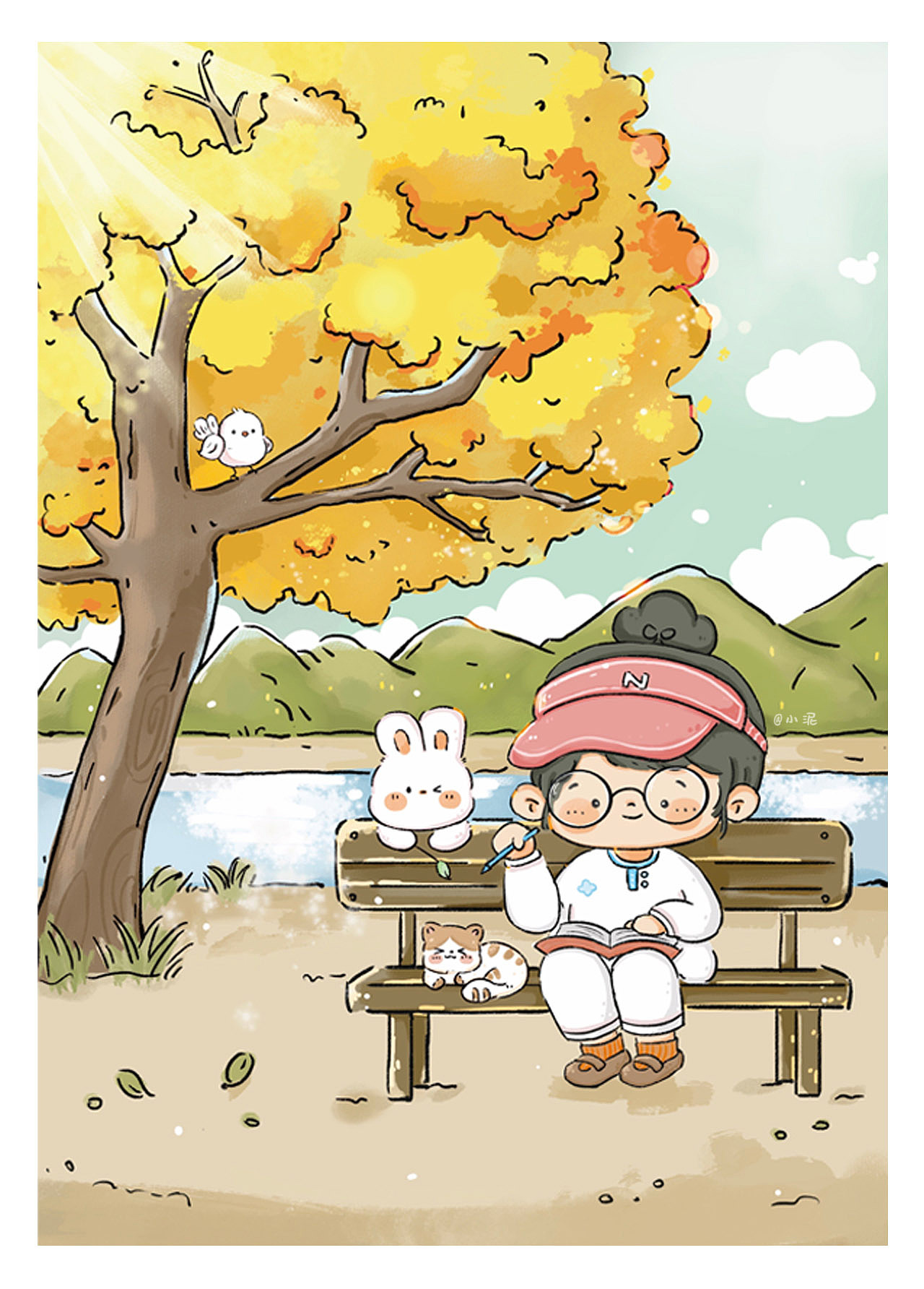 快乐日常系列插画｜治愈系（图ZMzI3MDY1Mjg0） - 创作习作 - 站酷设计师插画师小泥原创素材 - 站酷ZCOOL