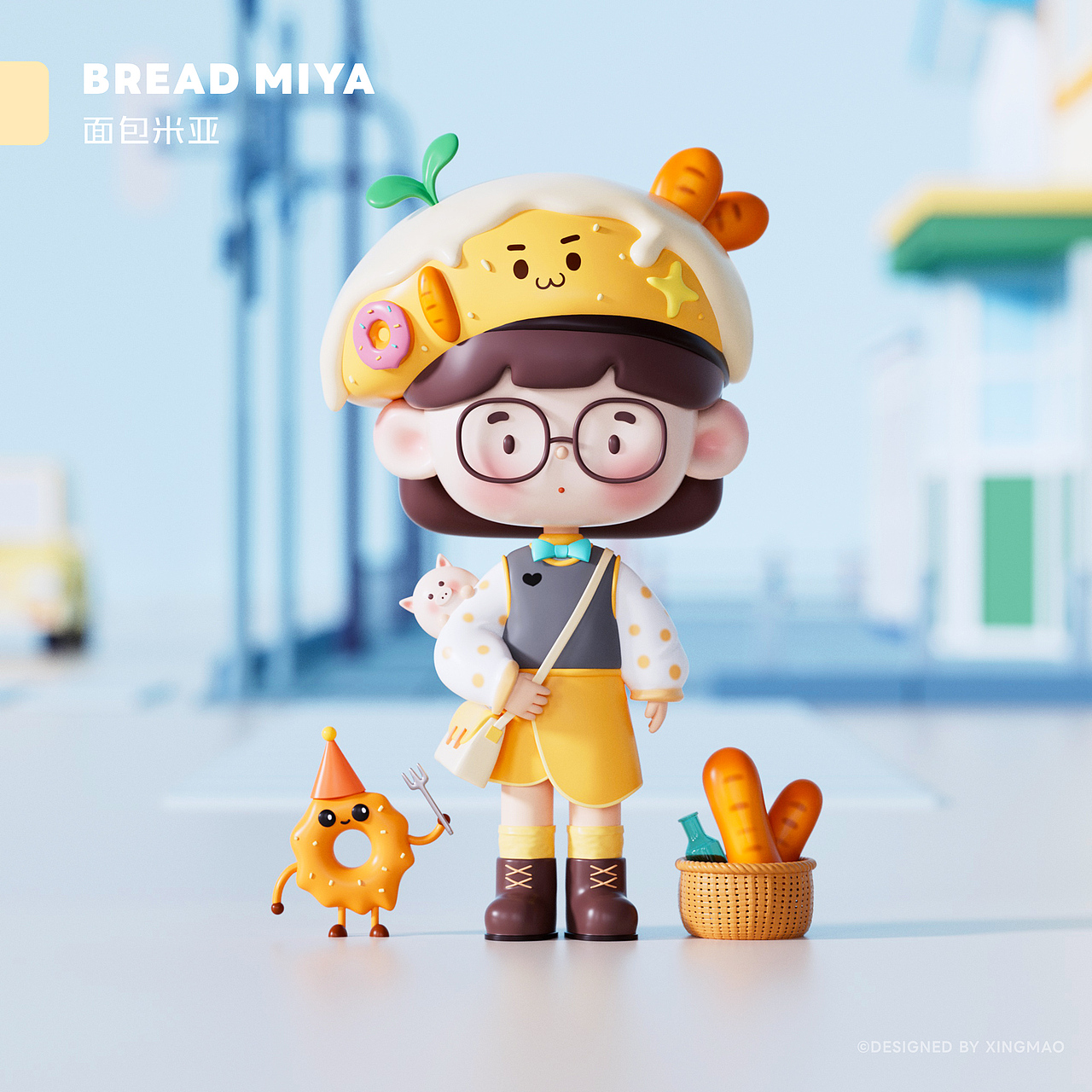 原创IP形象设计 - MIYA的美食研究计划