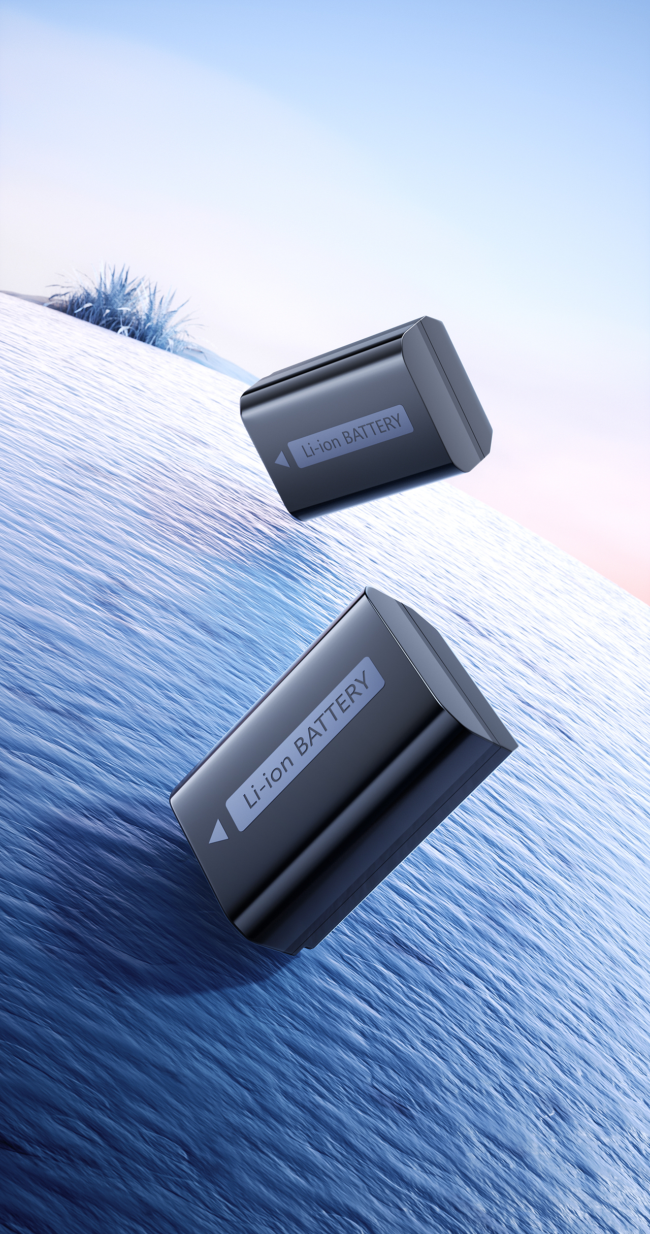 一套FW50相机电池渲染