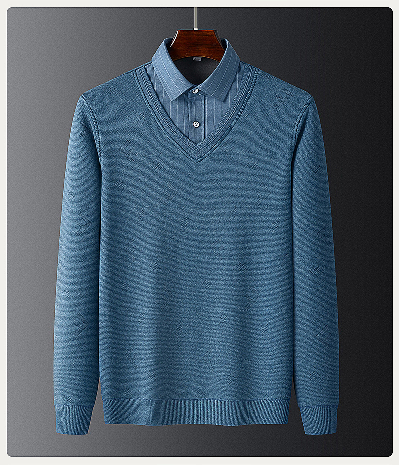 加绒假两件衬衫详情页