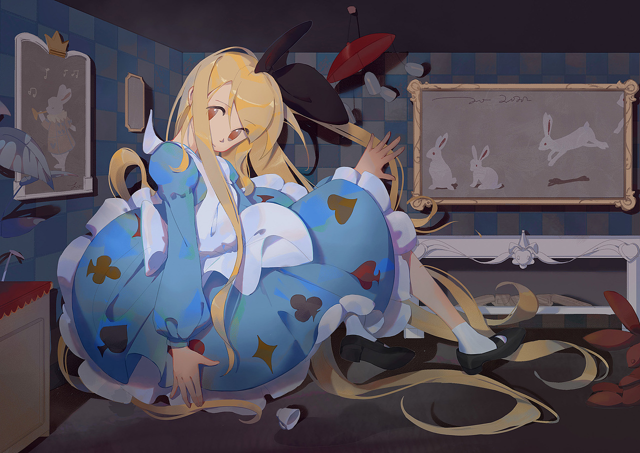 奇境梦游 - 视而不见（图ZMzIyMDM0OTc2） - 艺术插画 - 站酷设计师江晓尾原创素材 - 站酷ZCOOL