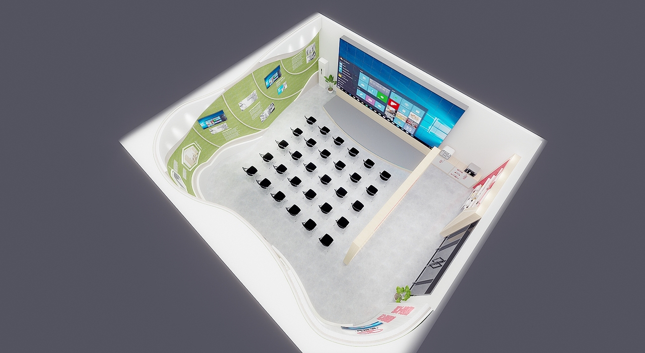 龙游助联会议室设计3D效果图