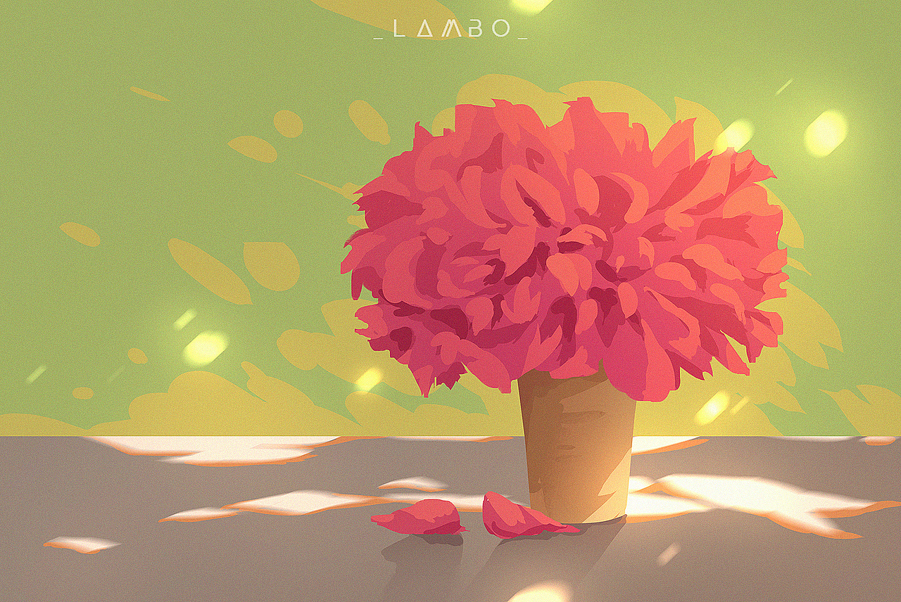 速涂概括-Day 03「芍药」（图ZMzIwODQ3NTQw） - 商业插画 - 站酷设计师_LAMBO_原创素材 - 站酷ZCOOL