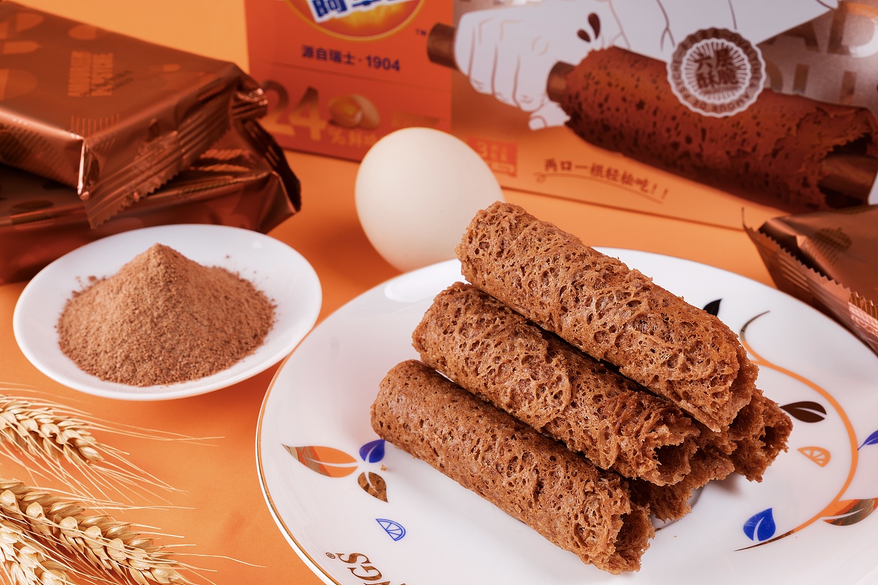 阿华田手作蛋卷包装设计