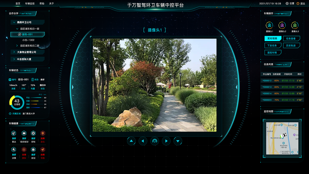 无人驾驶数据可视化大屏