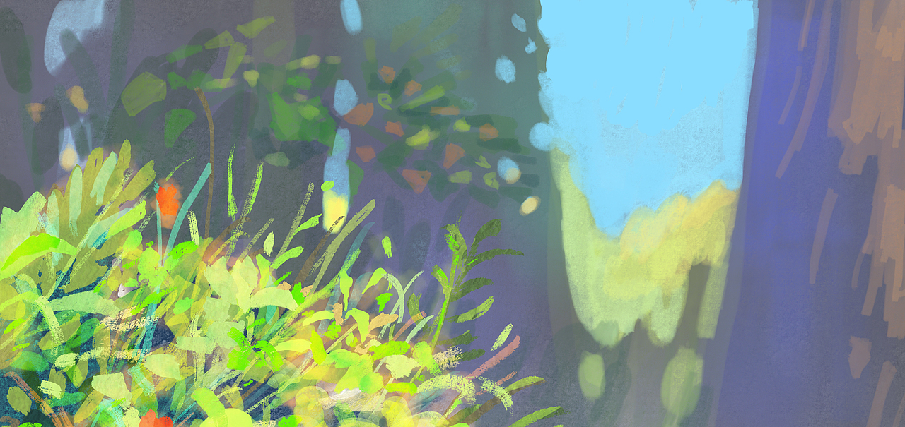 午后的花丛（图ZMzUzNDk4ODA0） - 艺术插画 - 站酷设计师YINYIN音音原创素材 - 站酷ZCOOL