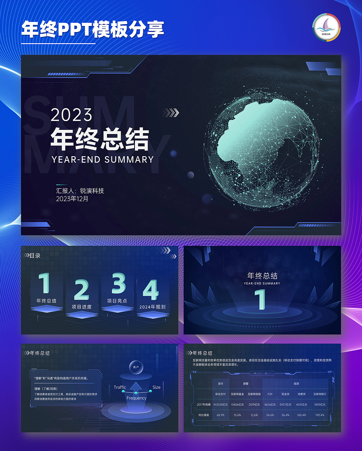 年终总结免费PPT模板!