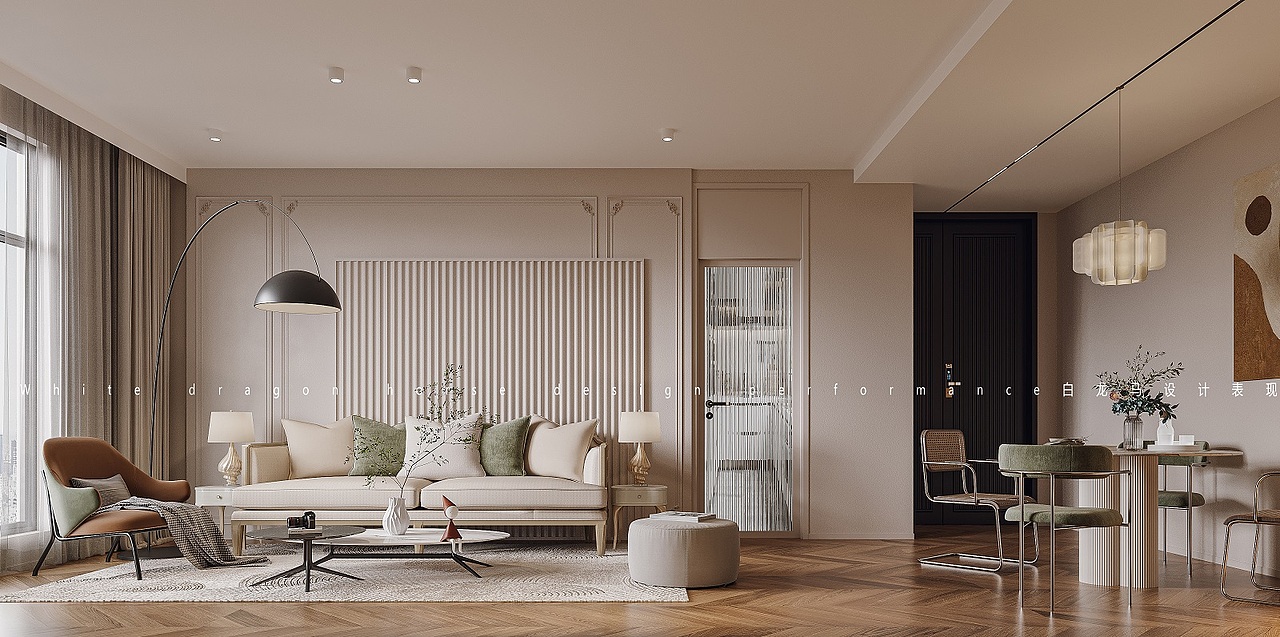 法式客餐厅—白龙马效果图