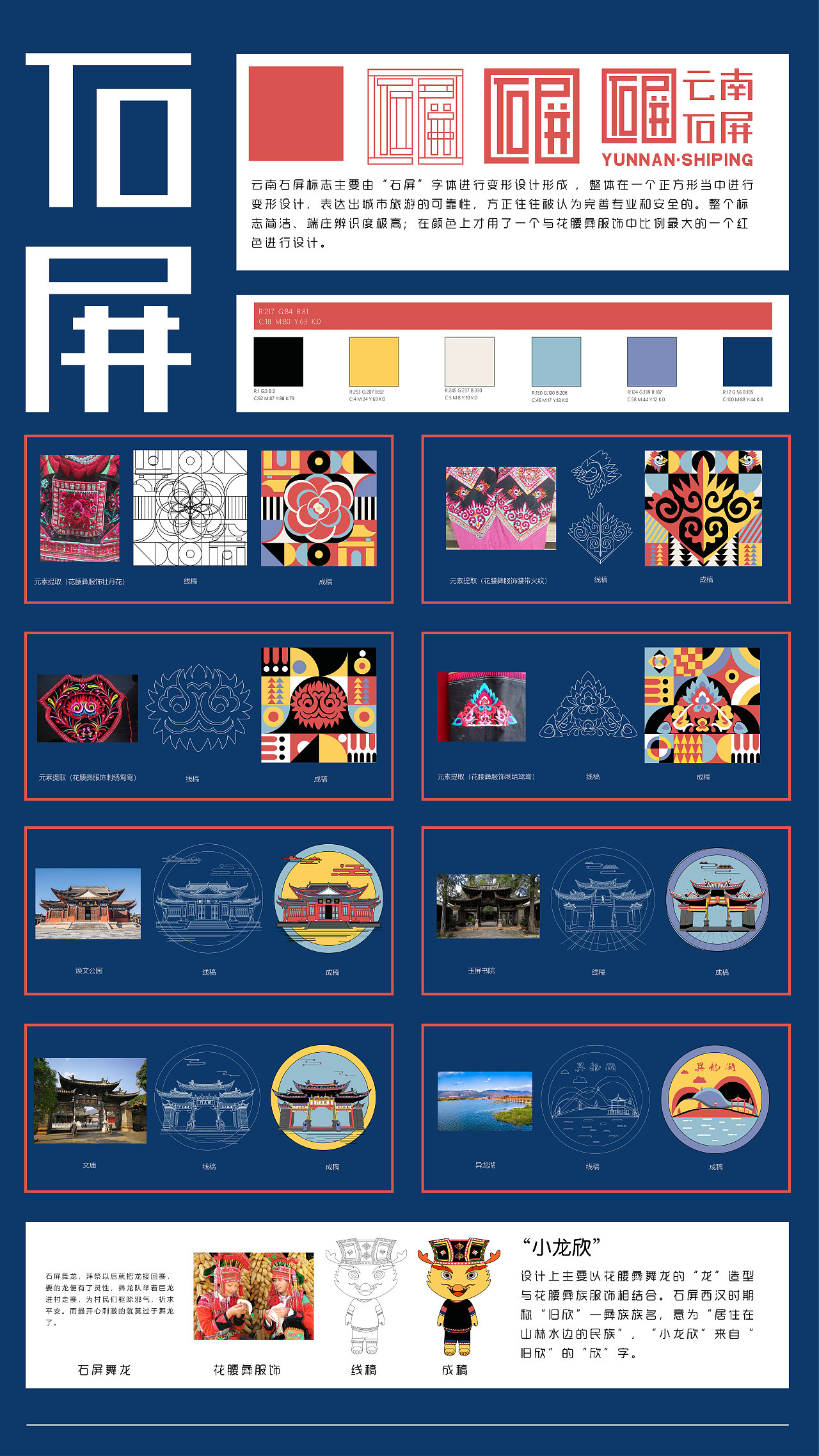 云南石屏旅游品牌形象设计——花腰彝服饰图案（图ZMzIyODYyMTAw） - 图案 - 站酷设计师qq183561975原创素材 - 站酷ZCOOL