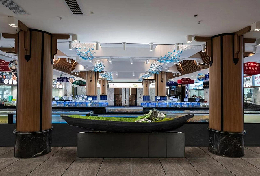 东莞新嘉园海鲜城海鲜池设计欣赏（图ZMzM2MTc5MTYw） - 酒店餐饮设计 - 站酷设计师尤度设计原创素材 - 站酷ZCOOL