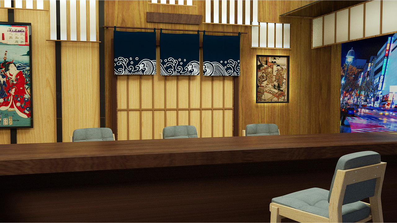 冬奥会虚拟演播厅——居酒屋（图ZMzU4NjUzNjc2） - 建筑/空间 - 站酷设计师秦乐zqz原创素材 - 站酷ZCOOL