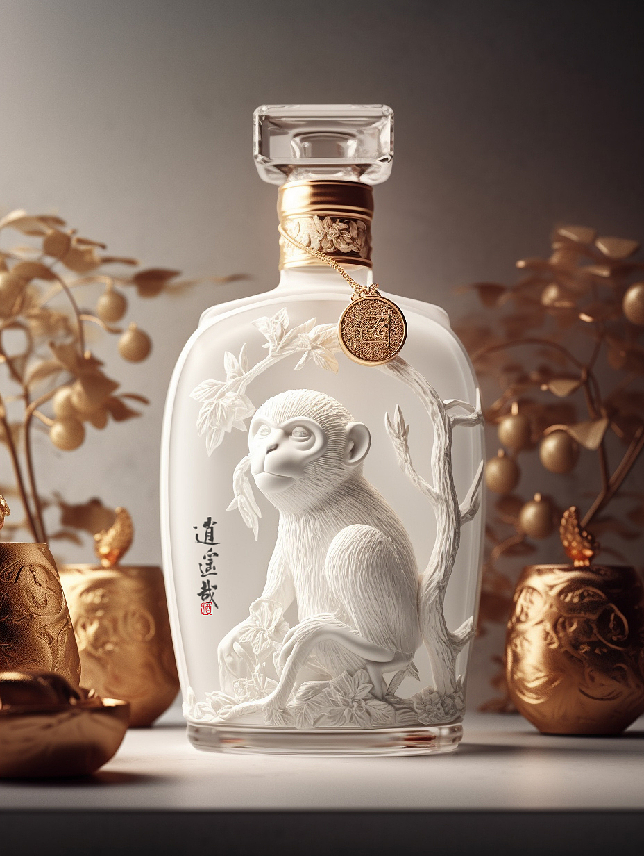 十二生肖白酒包装--猴年（图ZMzQ3Njk5Mzcy） - 包装 - 站酷设计师真象哥原创素材 - 站酷ZCOOL