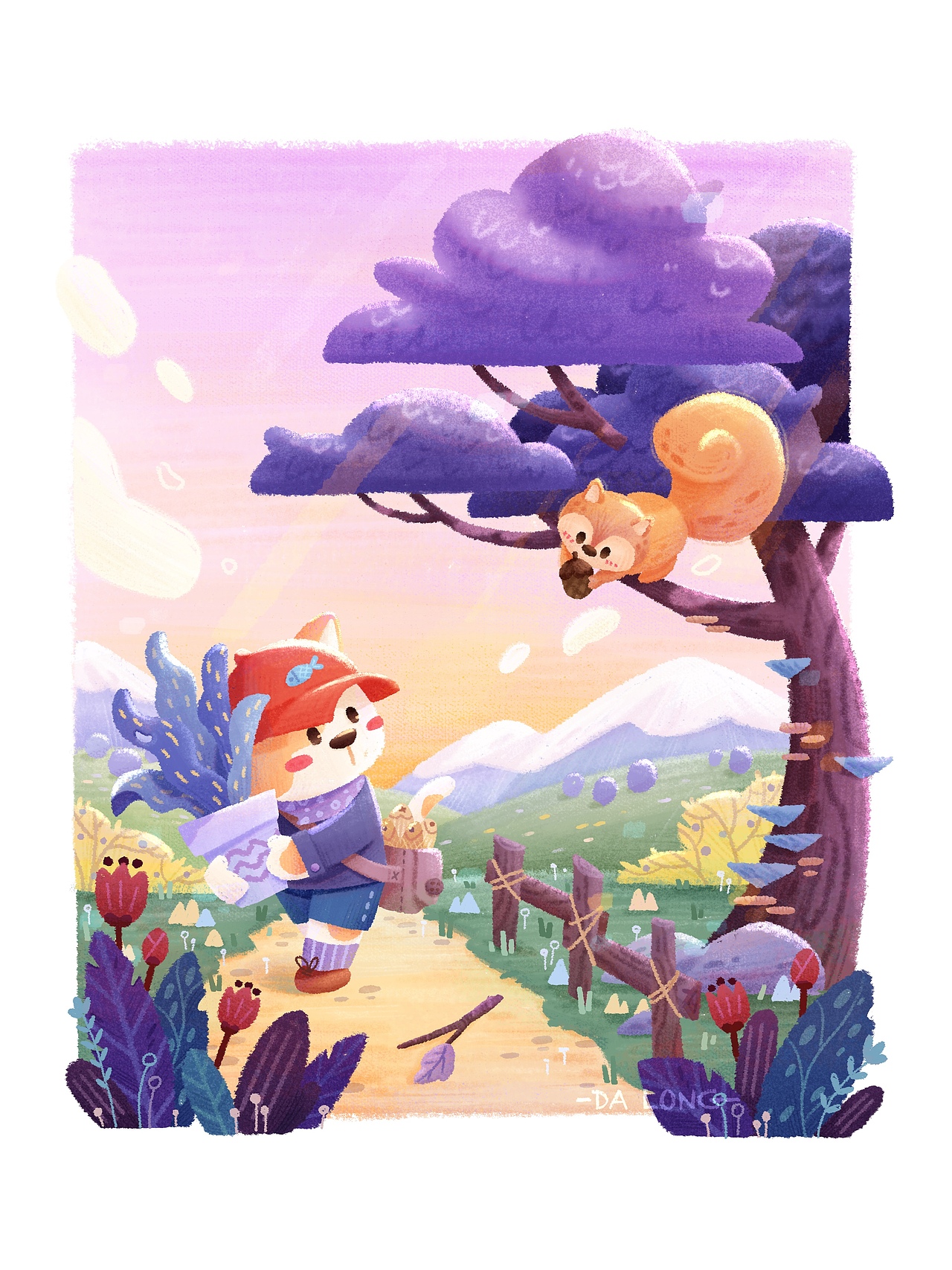 儿童插画大场景合集1-4 | 动物插画