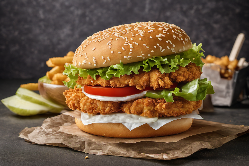 设图网|西方快餐美食汉堡摄影图