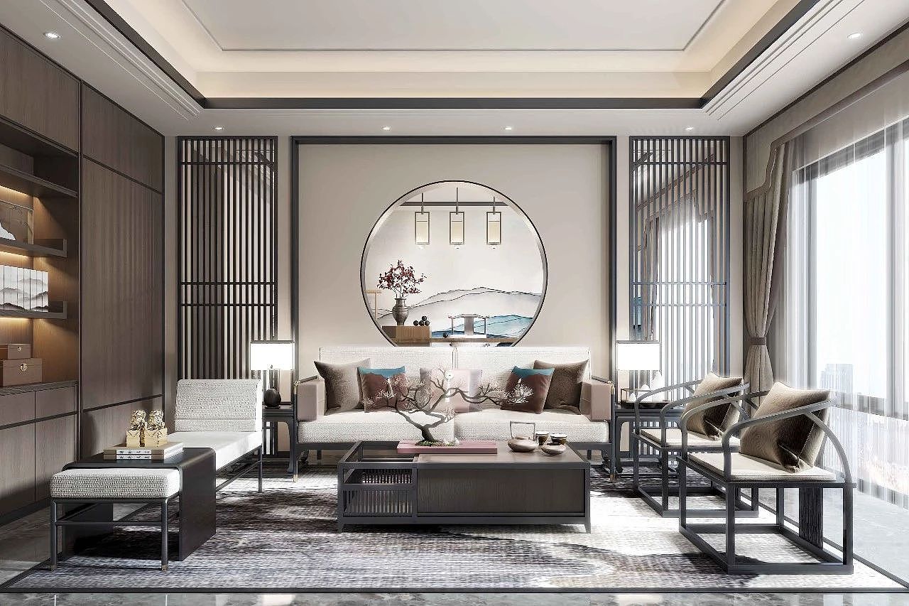 案例分享||新中式客厅