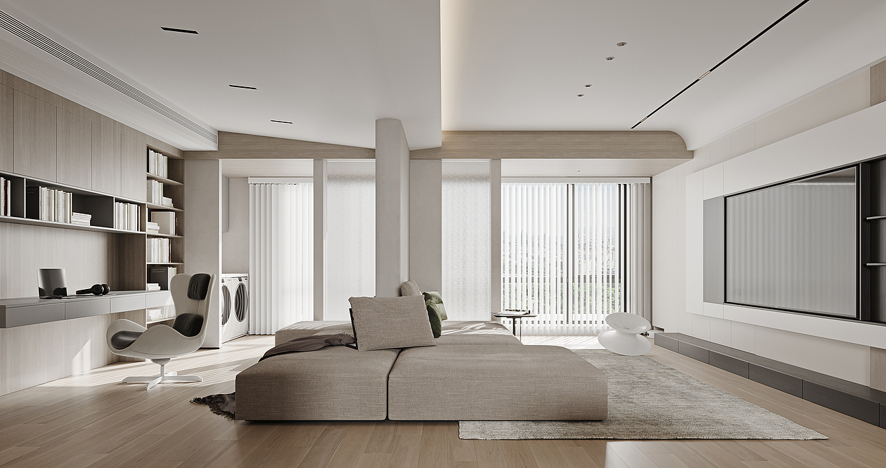 混沌空间首发 x 140㎡极简私宅,减法控制下的美学典范