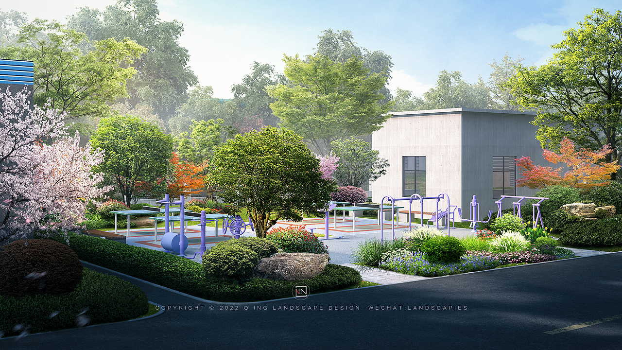 办公区景观 | Vray+Photoshop