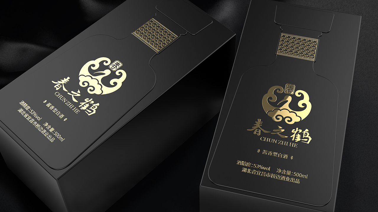 春之鹤酱香型白酒包装设计 | 原创 简约