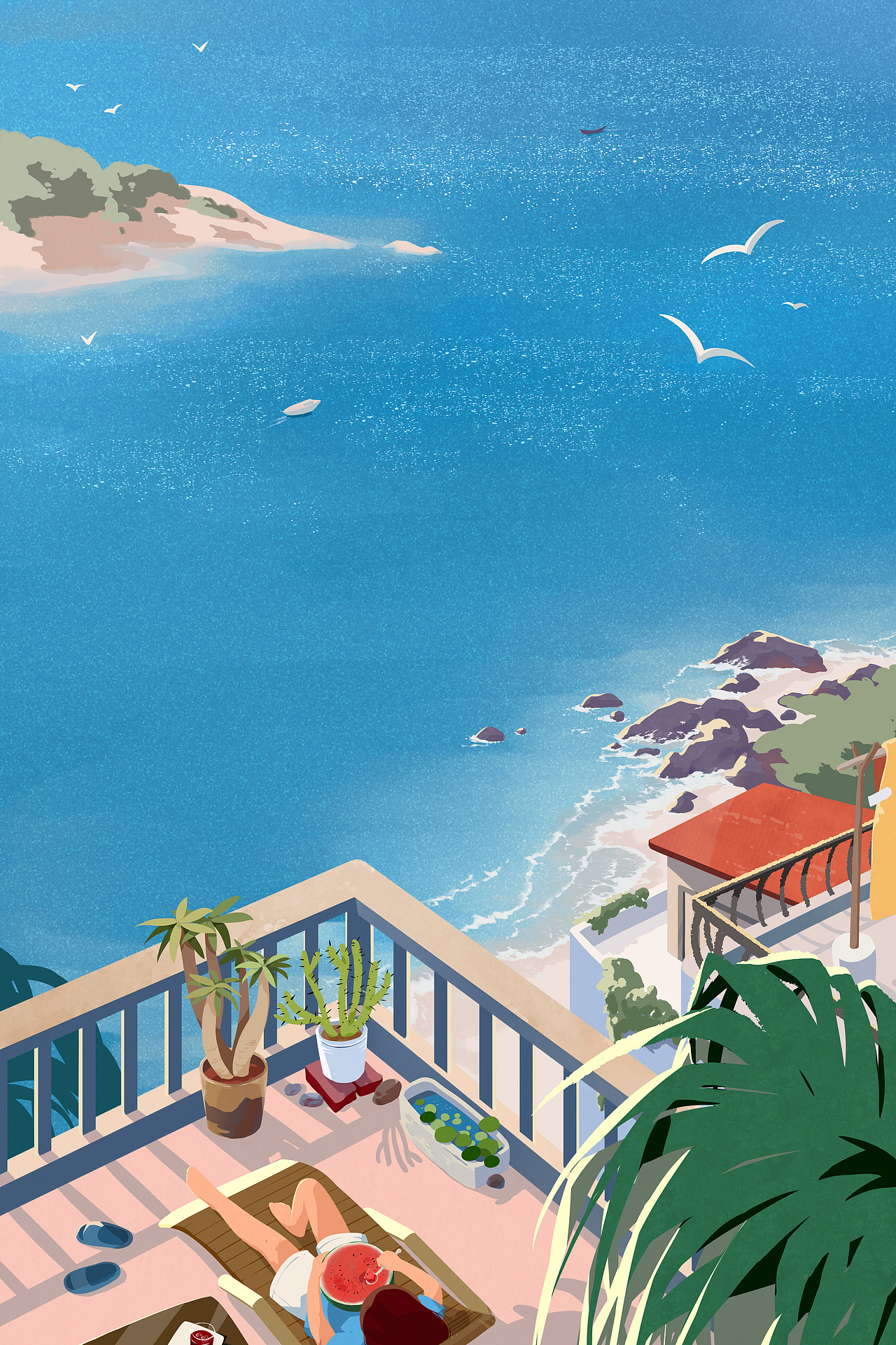 去年夏天（图ZMzAyNjM0OTM2） - 商业插画 - 站酷设计师声声呀原创素材 - 站酷ZCOOL