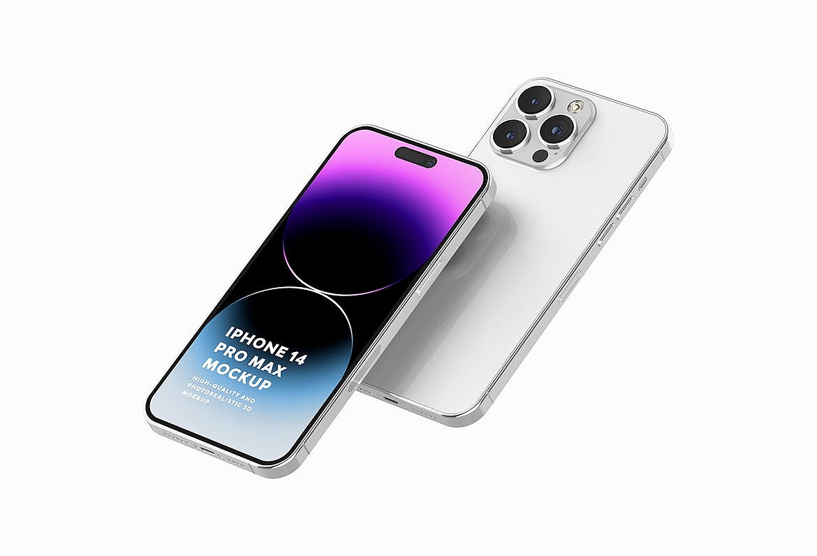 苹果手机iphone 14 pro max展示样机(psd) yj1108