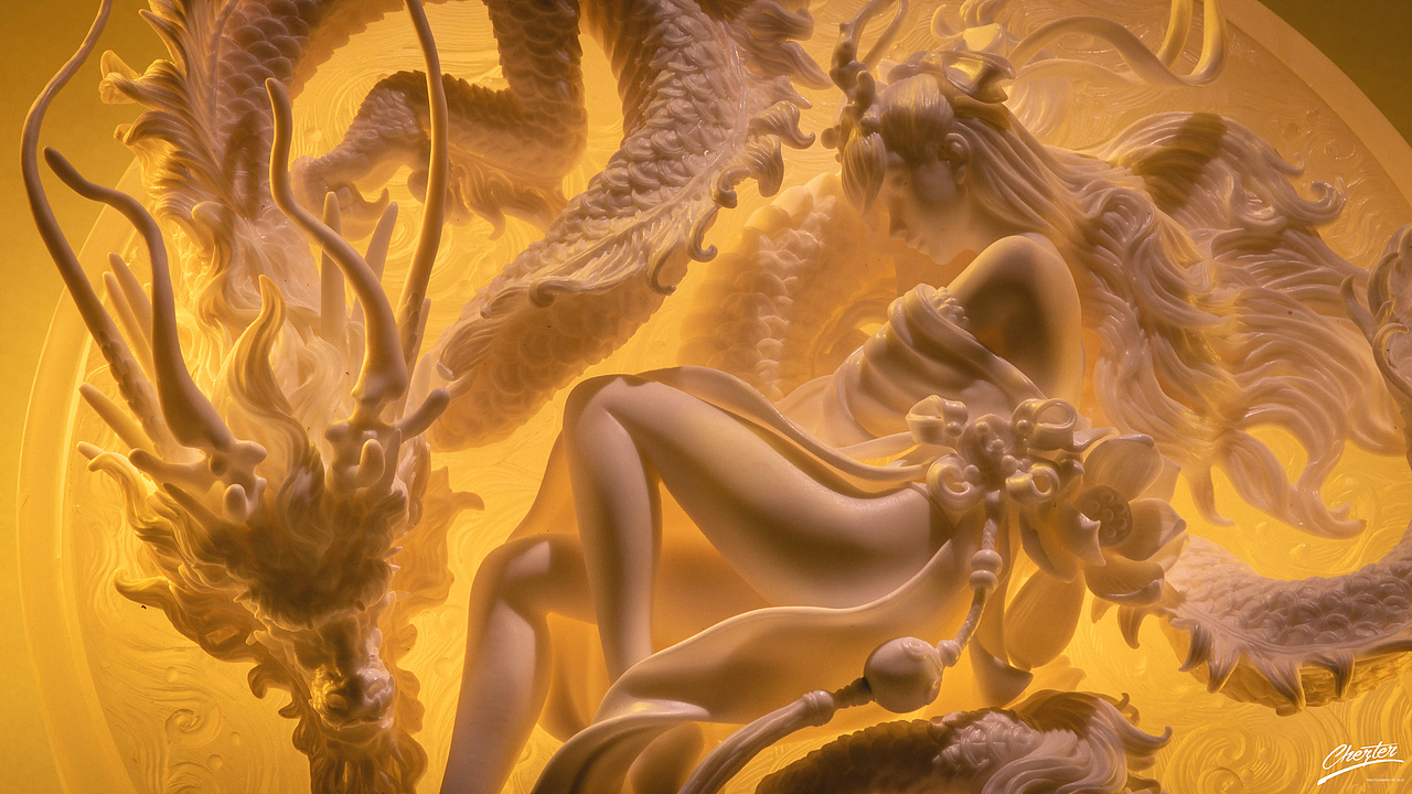 《御龙眠》GK素灰/透白（图ZMzIwMTM1OTYw） - 手办/模玩 - 站酷设计师御龙工作室原创素材 - 站酷ZCOOL