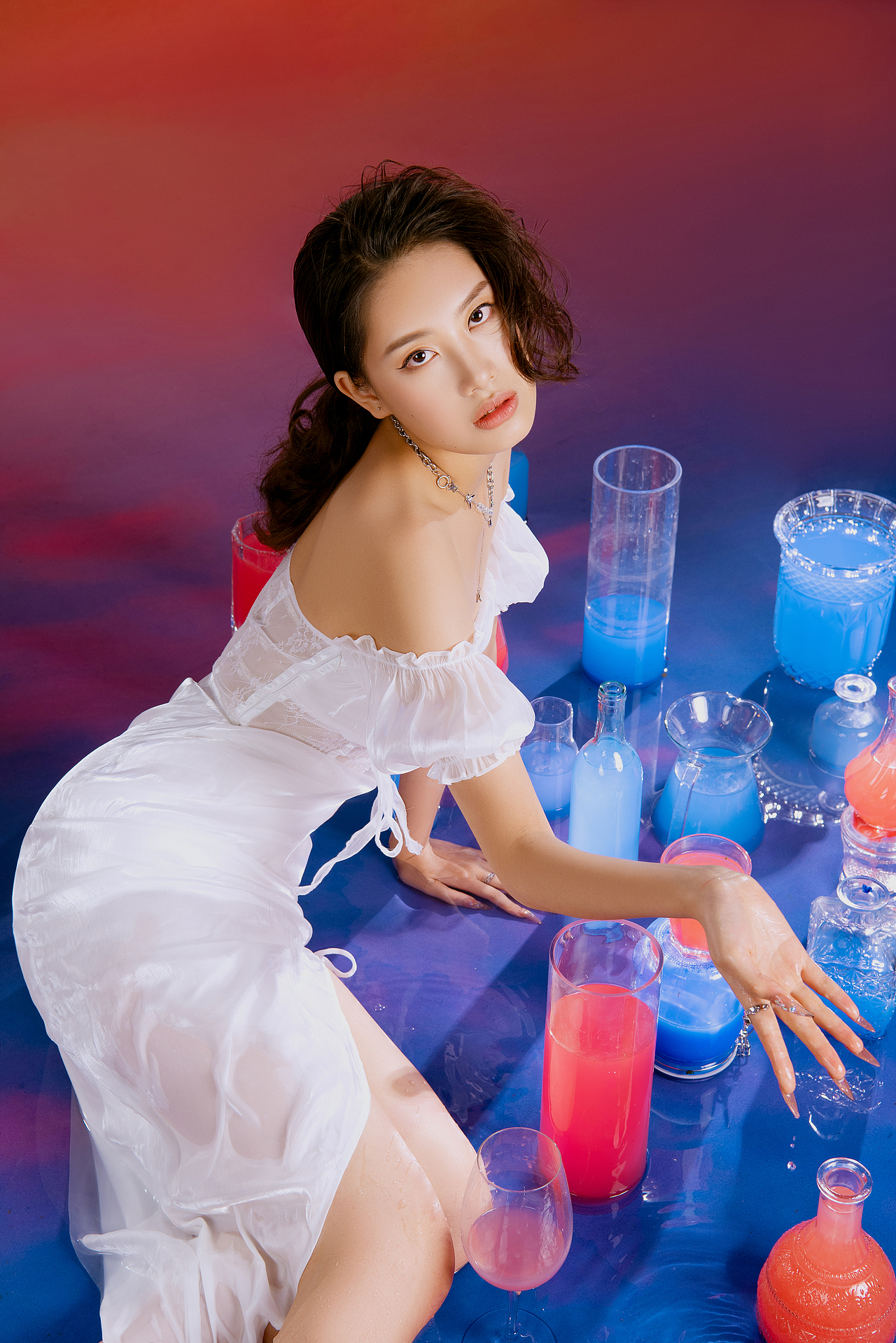 商业摄影|女装拍摄|把水池搬到摄影棚