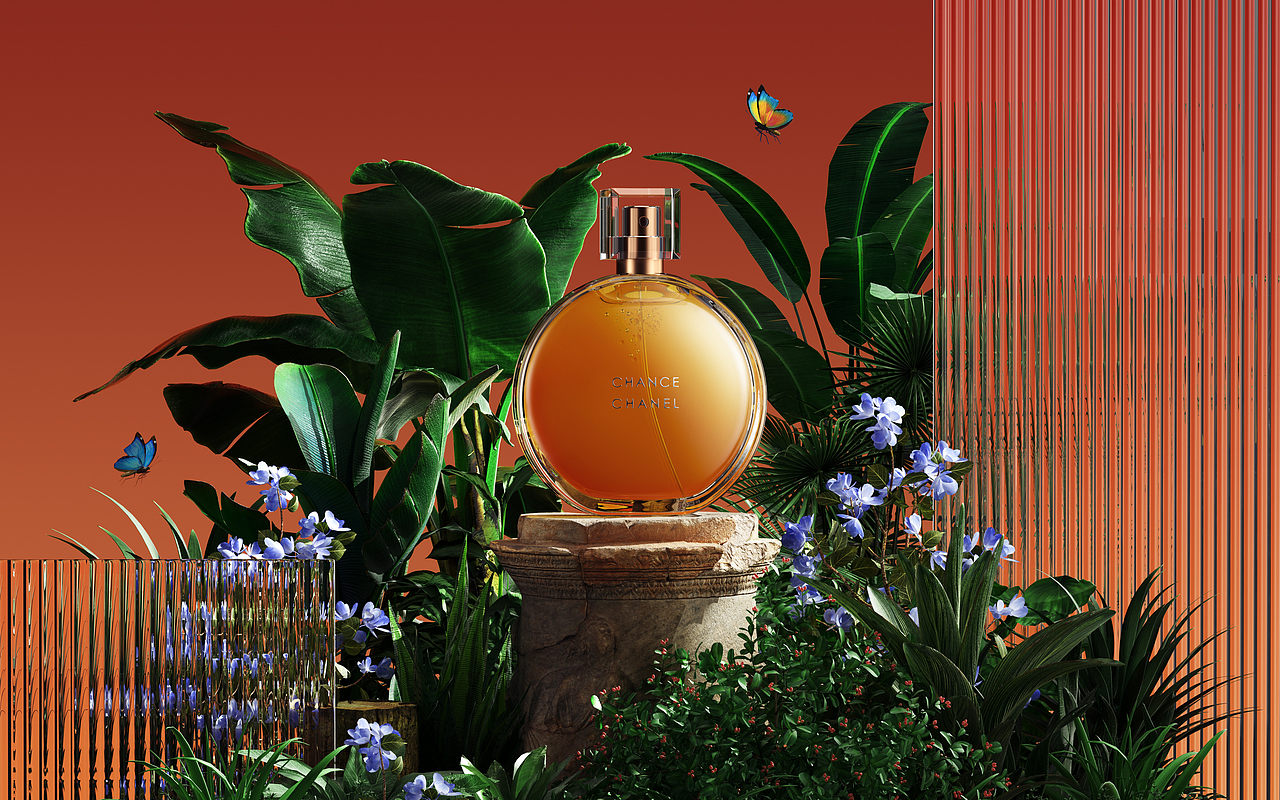 OC渲染练习-香奈儿香水