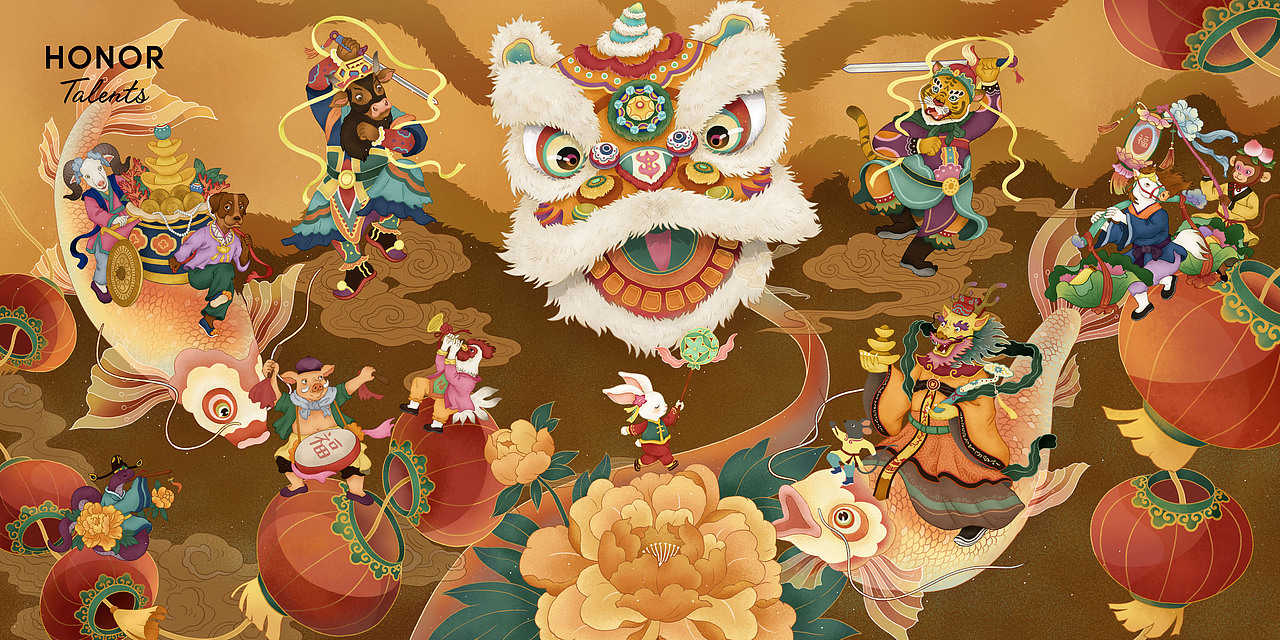 十二生肖闹新春