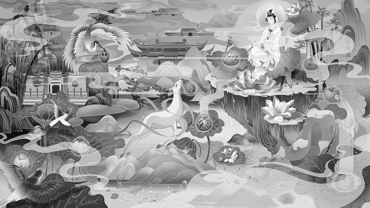 【店面插画】国潮插画（图ZMzA0Mzk1NDky） - 商业插画 - 站酷设计师姜片儿原创素材 - 站酷ZCOOL